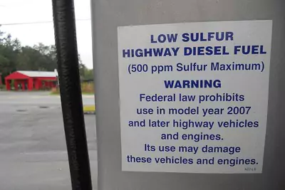 low sulfur diesel content
