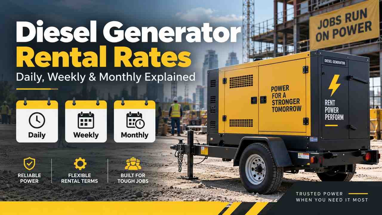 Diesel generator rental rates for daily weekly and monthly rentals