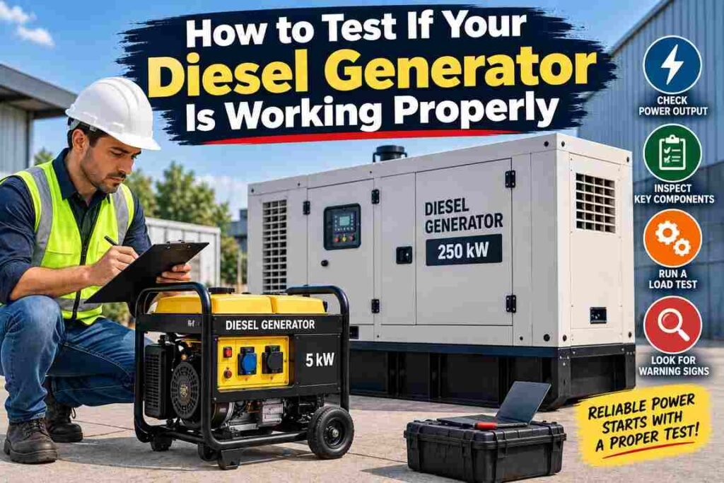 How to Test If Your Diesel Generator Is Working Properly