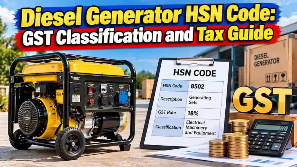 Diesel Generator HSN Code: GST Classification and Tax Guide