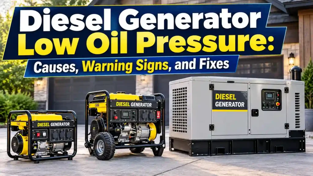 Diesel Generator Low Oil Pressure: Causes, Warning Signs, and Fixes
