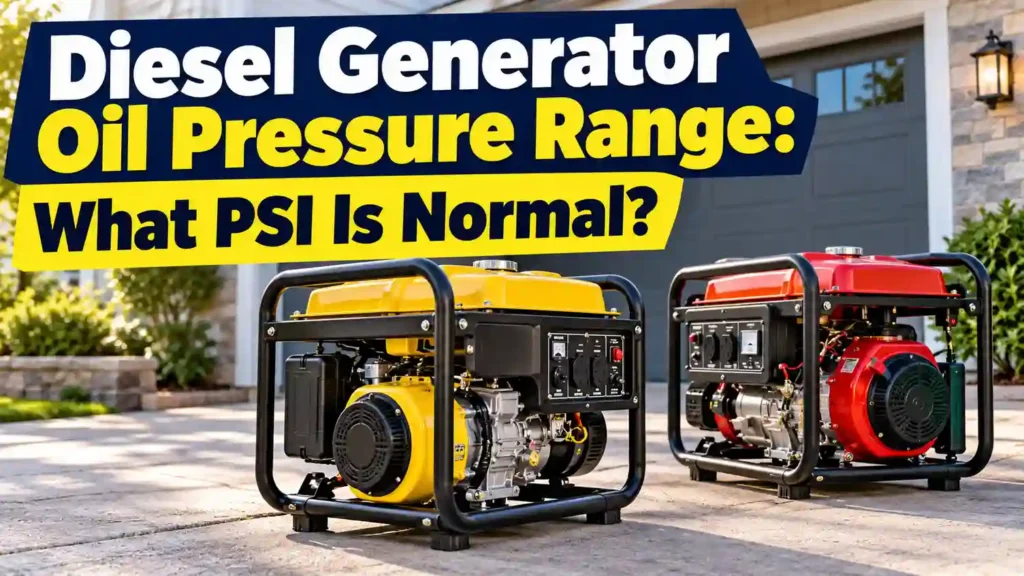 Diesel Generator Oil Pressure Range