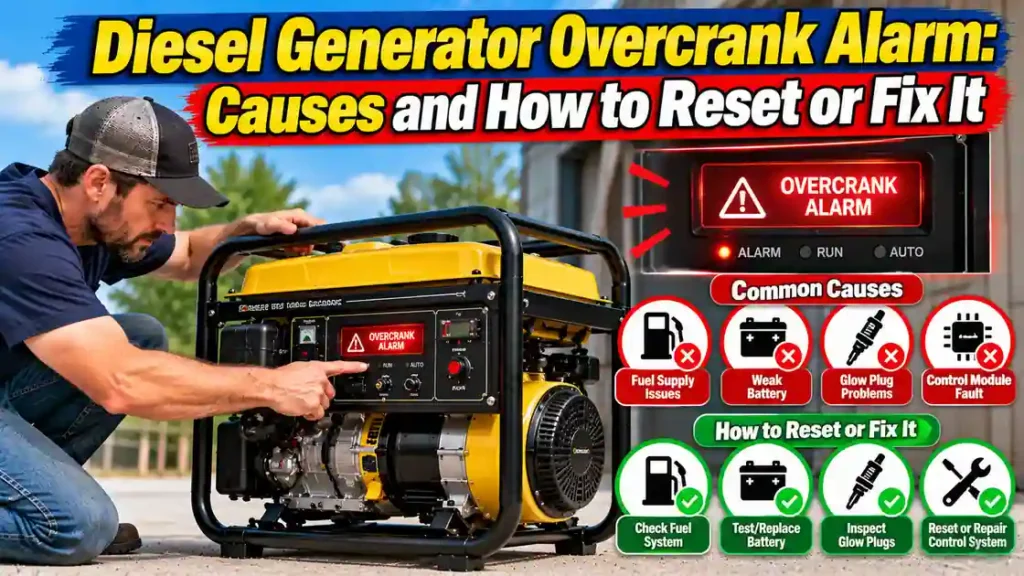 Diesel Generator Overcrank Alarm: Causes and How to Reset or Fix It