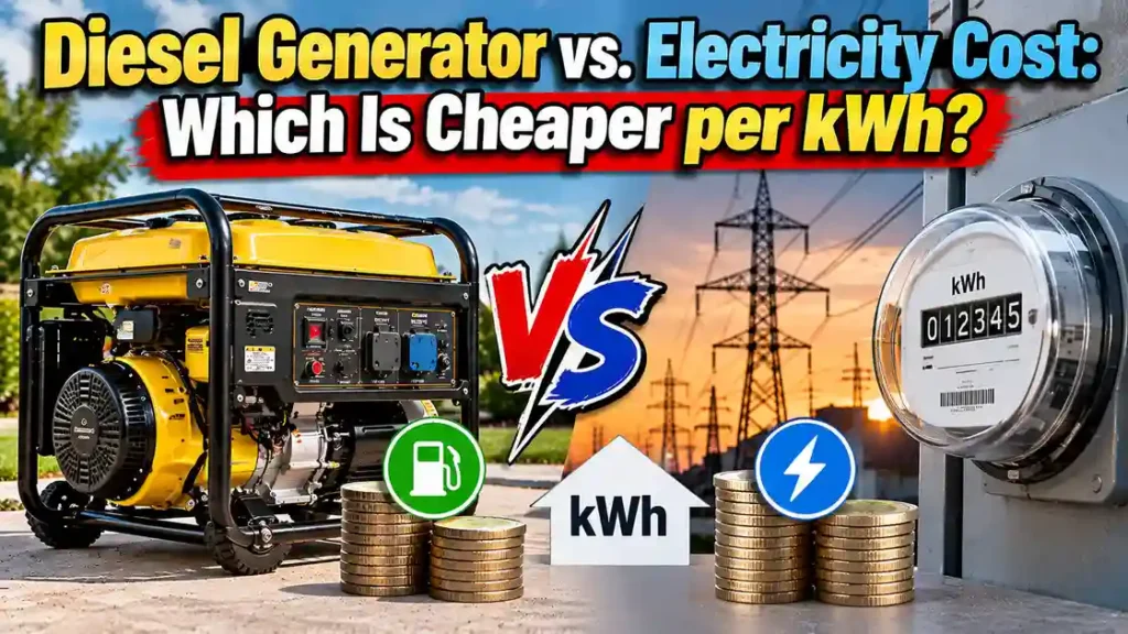 Diesel Generator vs. Electricity Cost: Which Is Cheaper per kWh?